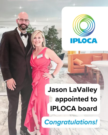 Jason LaValley stands with his wife Lucy at the 2024 IPLOCA Annual Convention in Sorrento, Italy. Jason LaValley was nominated by fellow associate members and successfully appointed to the IPLOCA board.